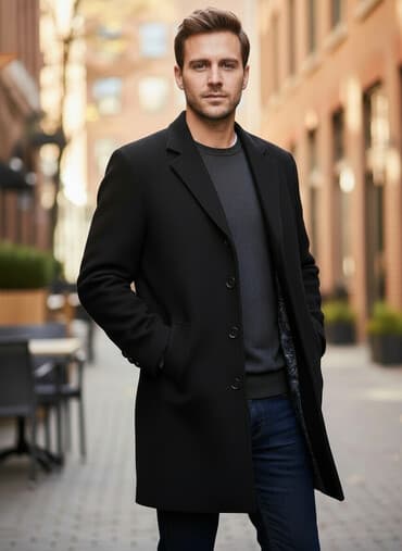 Palto, One size, rəng - Qara — 1