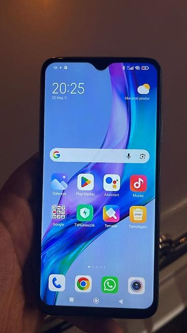 yaddaş diski: Redmi 9T, 64 GB, rəng - Mavi, Barmaq izi — 1