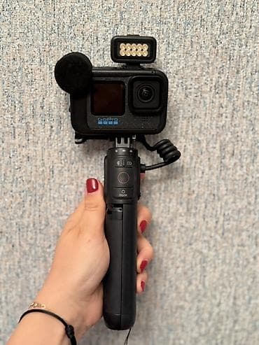 GoPro HERO12 Black Edition aksion kamerası + aksesuar seti 128 gb