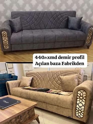 Açılan baza funksiyalı divan – fabrik istehsalı • Demir profil