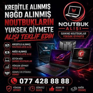 ƏN YEKSƏK QİYMƏTƏ NOUTBUK ALIRAM TEKLİF EDİN