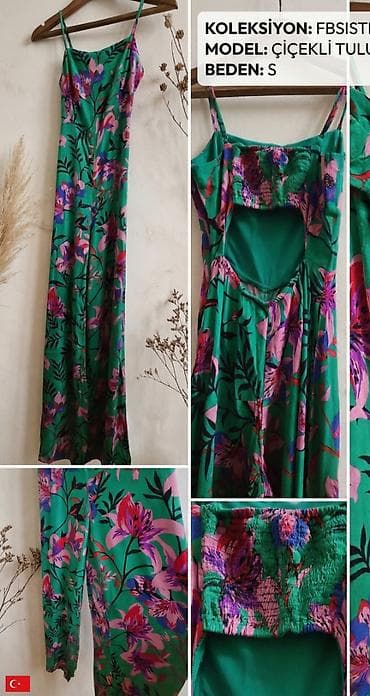 usaq geyim: Tulum, Bershka, XS, rəng - Yaşıl — 1