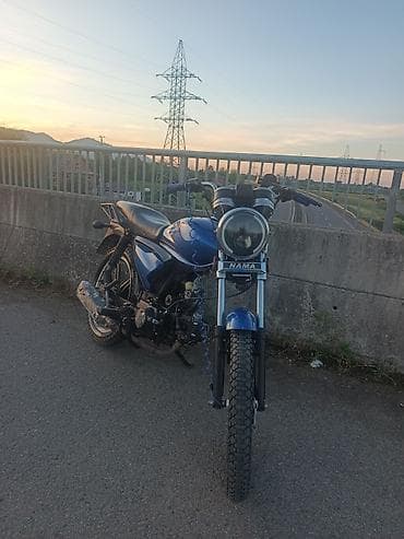 NAMA markalı motosiklet 110cc - Rəng: mavi, qara detallarla - Ön — 4