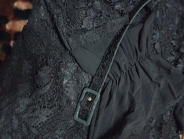 uzun corab: Qara krujeva detallı qadın paltarı TÜRKAN modadan alınıb.2 dəfə — 5