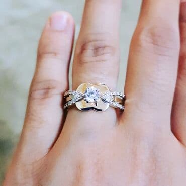 tək qaş: Nişan, Üzük, Sarı qızıl, 585 Əyar — 1