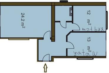 sumqayit 18 mkr evler: Masazır 2 otaqlı, 42 kv. m, Kredit var, Yeni təmirli — 6