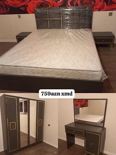 Yataq otağı dəsti Tərkib: - 2 nəfərlik çarpayı (yumşaq başlıq
