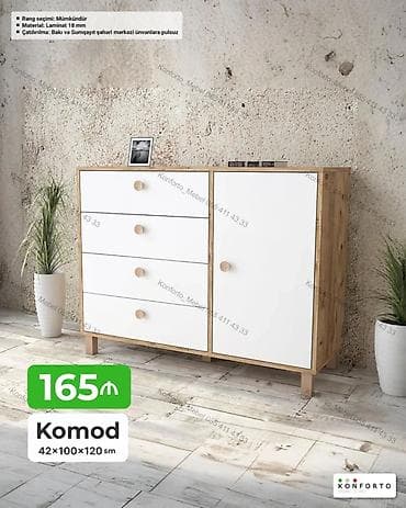 Komod – 42×100×120 sm - Material: 18 mm laminat - Rəng seçimi — 1