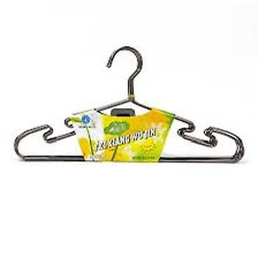 asilqanlar satisi: Metall asqı dəsti – qızılı rəng, 6 ədəd - Material: möhkəm metal — 6