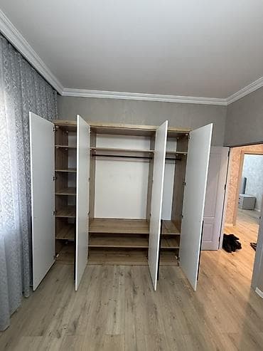 ucuz skaf: Yataq otağı mebel dəsti - 4 qapılı geyim dolabı: ağ fasadlar, taxta — 2