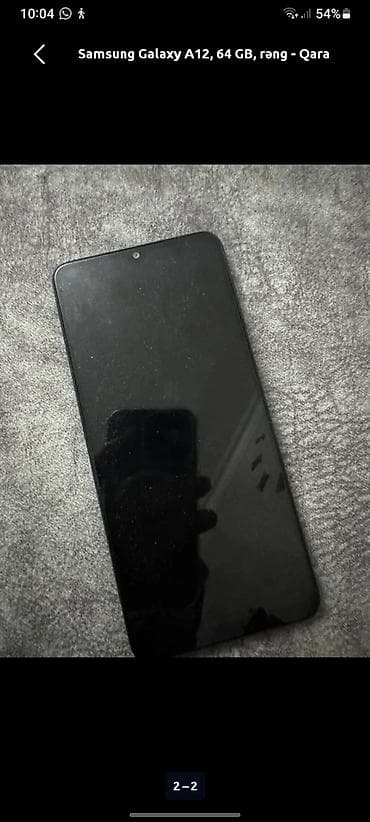 smart tv ikinci el: Samsung Galaxy A12, 64 GB, rəng - Qara, Sensor, Barmaq izi, Simsiz şarj — 2