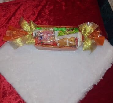 qırmızı gul şəkilləri: Hədiyyəlik şirniyyat seti - Şəkildə gördüyünüz kimi, şəffaf plyonkaya — 2