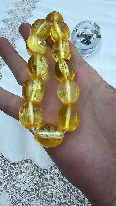 sumuk təsbeh: 20 x 25 mm Ölçülerinde Qədim Kəhrəba Təsbeh. Baba Yadigarıdır — 2