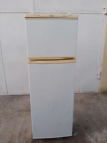 philips xenium x519: İşlənmiş 2 qapılı Dnepr Soyuducu Satılır, rəng - Ağ, Təkərli — 1