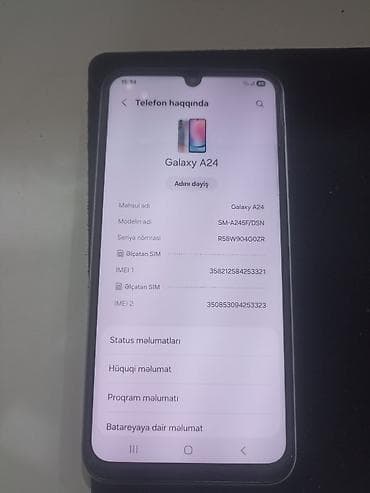 optimal redmi note 9: Samsung Galaxy A24 4G, 128 GB, rəng - Gümüşü, İki sim kartlı — 1