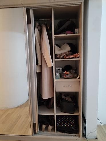 mdf qapi: 2 qapılı, Güzgülü, Bej, Kupe, Düz dolab — 2