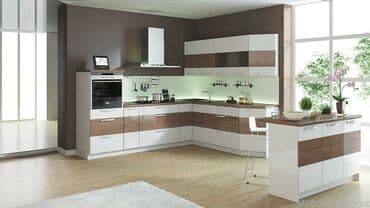 metbex mebeli gence: Sifarişlə mətbəx dəsti, Özü çəkən petlələr, Mat laminat, Kredit var, Pulsuz çatdırılma — 15