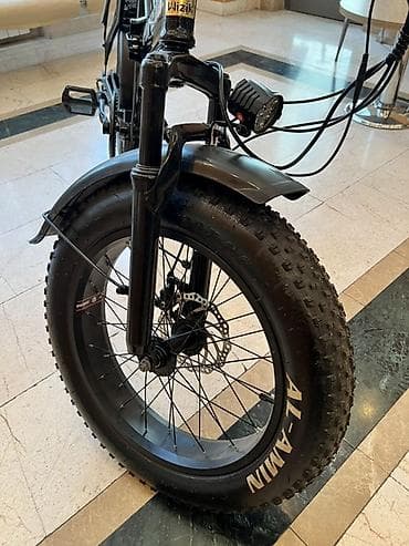 Elektrik nəqliyyatı: PHFENG qatlanan elektrik velosipedi – qalın təkərli city/trek hibrid — 2