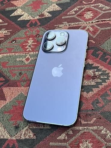 ucuz telfun: IPhone 14 Pro, 128 GB, Deep Purple, Simsiz şarj, Face ID — 2
