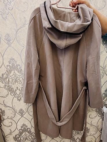 duyməli: Qadın üçün kapüşonlu palto/kardiqan Turk istehsalı - Rəng: açıq — 2