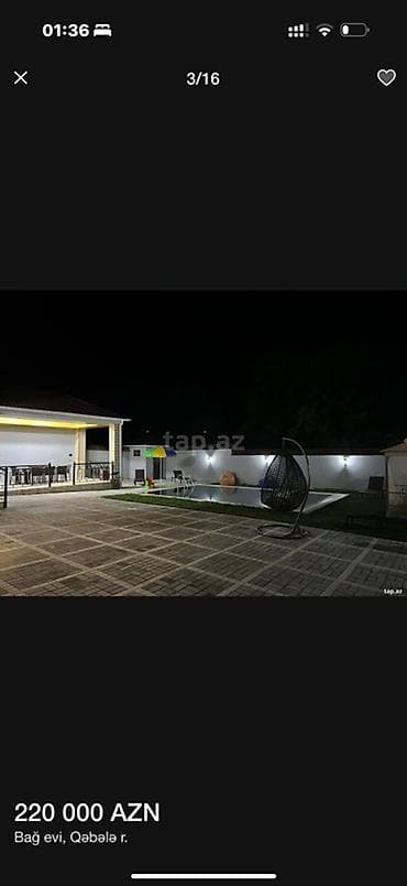 Гаражи: Qəbələ r-nunda yerləşən geniş həyətli bağ evi. Xüsusiyyətlər: - İki — 3