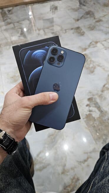 şüşəli dondurucular: IPhone 12 Pro, 128 GB, Göy, Face ID — 1