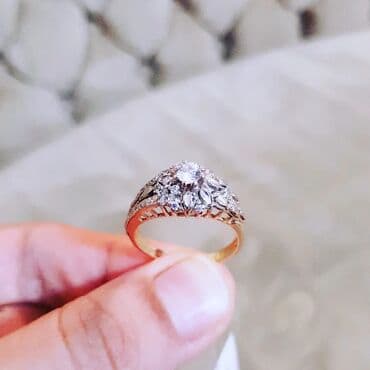 tek qizil gul qiymeti: Nişan, Üzük, Çəhrayı qızıl, 583 Əyar — 6