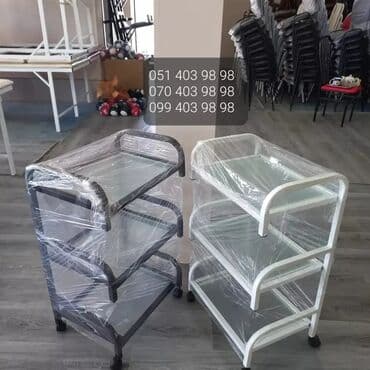 eşşək sudu satılır: Endirimde!!! Etajerka tibbi rəf=45m ag ve qara renglerde. •3 mərtəbə — 2