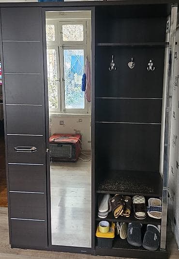 waxta baba: 1 qapı, Güzgülü, Qəhvəyi, Digər material, Açılan, Düz dolab — 2