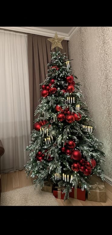 Şam ağacı –premium görünüşlü - Hündür, sıx budaqlı süni şam ağacı - lalafo.az -da — 1 Şam ağacı –premium görünüşlü - Hündür, sıx budaqlı süni şam ağacı - — 1