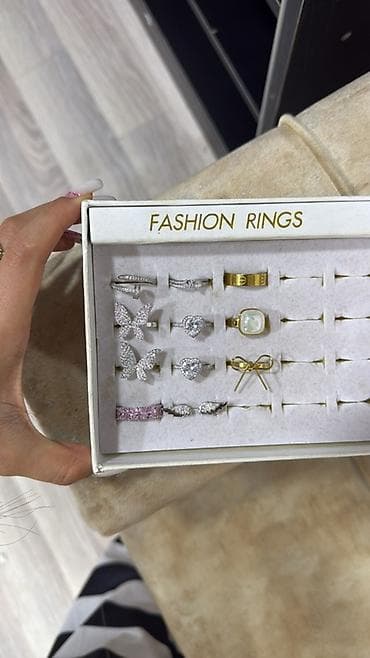 zikr ring: 1-6,7azn Qadın aksesuarları – müxtəlif modellərdə üzük və sırğalar — 1
