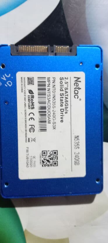 kreditle notebook: Xarici SSD disk Netac, 240 GB, mSATA, İşlənmiş — 2