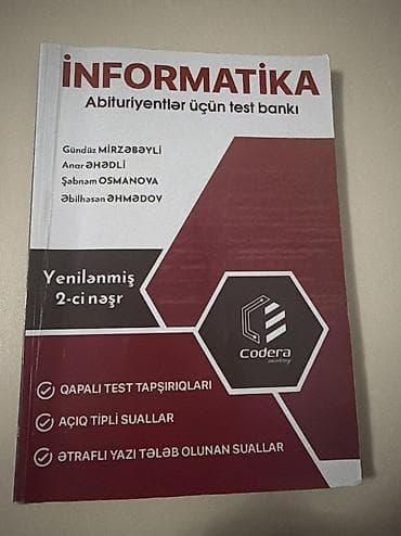 array informatika: Məhsul: “İnformatika – Abituriyentlər üçün test bankı” (Yenilənmiş — 1