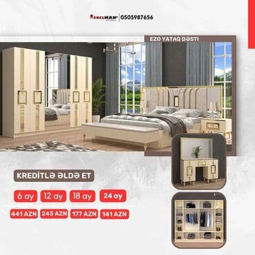 avanqart mebeller: Yeni yataq dəstləri KREDİTLƏ Yeni model ecazkar yataq dəstləri tək — 26