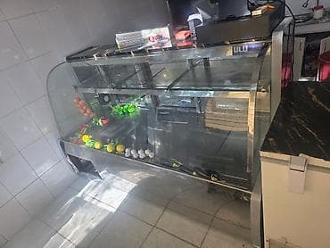 Doner/sürətli iaşə avadanlıqları komplekti - Şüşəli soyuducu vitrini