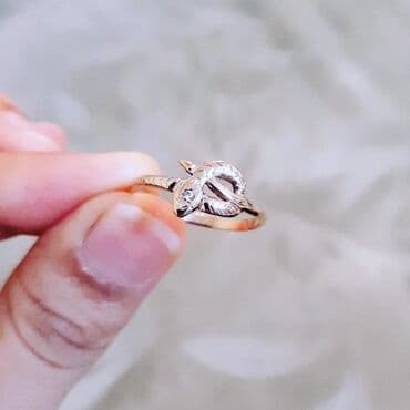 tək qaş: Alyans, Üzük, Çəhrayı qızıl, 585 Əyar — 2