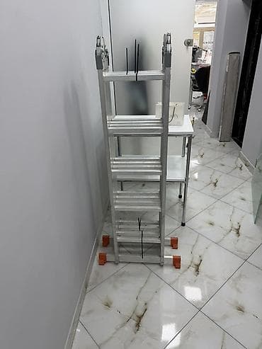nerdivan satilir: Alüminium çoxfunksiyalı qatlanan nərdivan - Material: yüngül və — 2