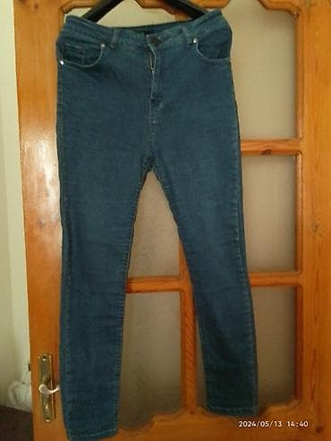 Qadın cins şalvarı - Stil: dar/skinny kəsim - Rəng: tünd mavi