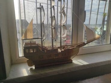 künc divan modelleri 2022: Kibritden hazırlanmış yelkənli gəmi modeli. Dekorativ əşya kimi evdə — 1