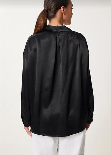 panço nədir: 🇹🇷Turkiye istehsali Qara atlas effekti verən köynək – 100% viskoza — 2