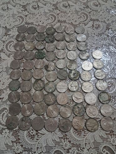 qerbli qəpik: ABŞ sikkələri – qarışıq lot - Növ və nominalar: quarter dollar (25¢) — 23