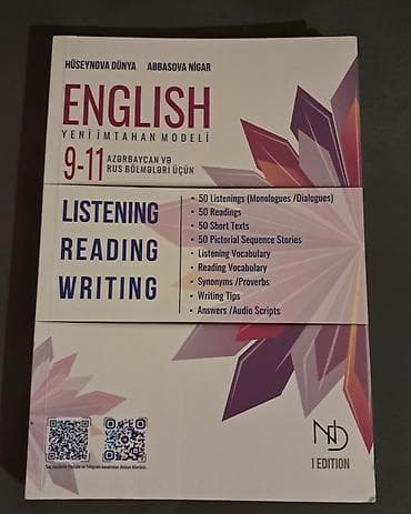 Məhsul: “ENGLISH – Yeni İmtahan Modeli (9–11)” hazırlıq kitabı