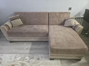 islenmis divan: Угловой диван, Б/у, Раскладной, С подъемным механизмом, Ткань — 1
