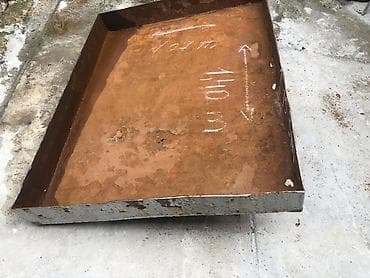 beton su ceni: Məhsul: Metal vanna/tray (qalın polad təbəqədən hazırlanmış) Ölçülər — 3