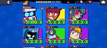 clash of clans klan satışı: Brawl Stars oyunu üçün oyun hesabı Xüsusiyyətlər: - Kupa Yolu: 21 068 — 3