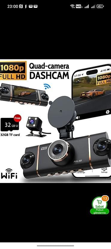 atv plus aparati: Quad-camera WiFi Avtomobil DVR (Dashcam) - 4 kameradan ibarət sistem — 2