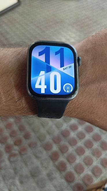 saat sensor: Ağıllı saat – kvadrat formalı ekran, qara silikon qayış.huawei fit 4 - — 3