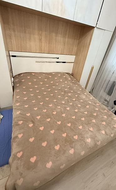 akustik panel: İkinəfərlik çarpayı, Bazalı, Matras ilə, Siyirməsiz — 3