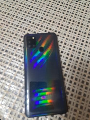 samsung tv ölçüleri: Samsung Galaxy A21S, rəng - Qara, Barmaq izi — 1