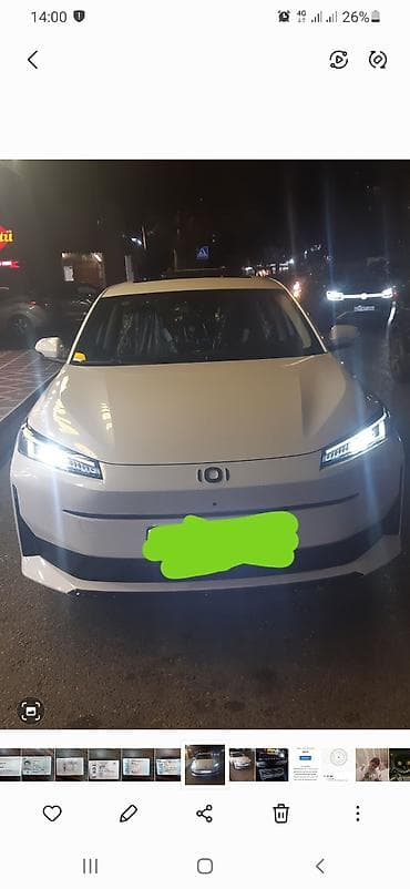 masin satilir: Elektrik sedan – ağ rəng, modern dizayn və tam LED işıqlar. Əsas — 1